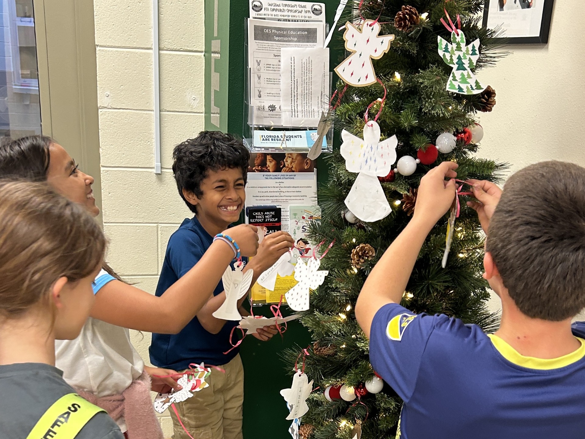 NEHS decorating the Angel Tree - 