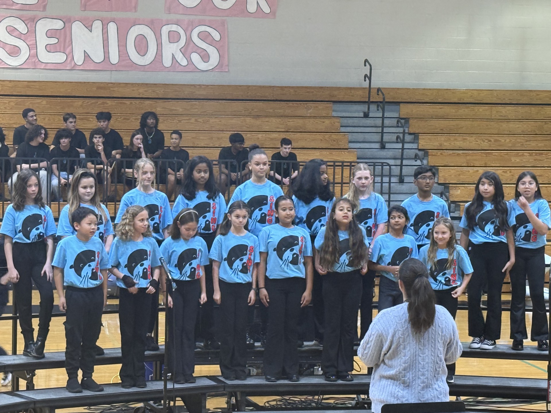 Chorus at curriculum night - 