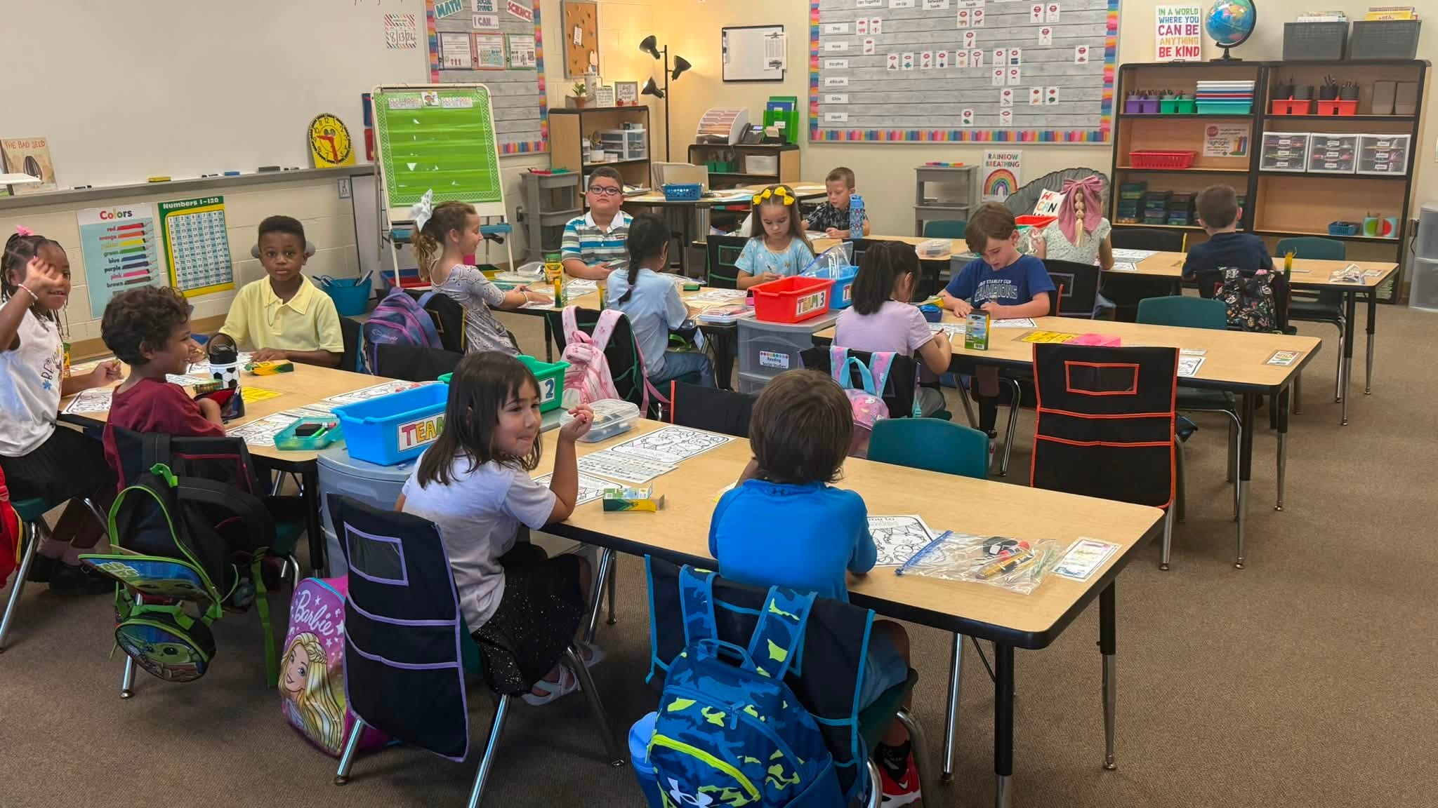 classroom excitment - <p>Welcome Back Students! We are looking forward to an amazing year at Oakstead. Teamwork makes the Dream work!</p>